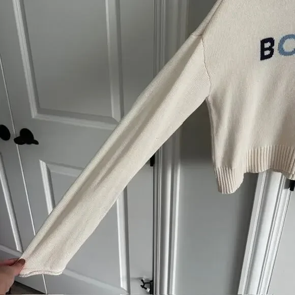 Z. Supply Sienna Bonjour Sweater Knit Sweater Small Ivory/Sandstone - Picture 4 of 7